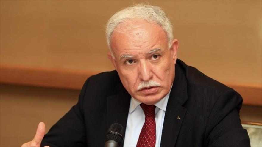 El canciller de la Autoridad Nacional Palestina (ANP), Riad al-Maliki.