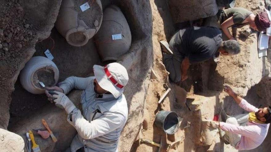 Los arqueólogos iraquíes en la pequeña localidad de Bassetki, ubicada en la ciudad Kurdistán iraquí.