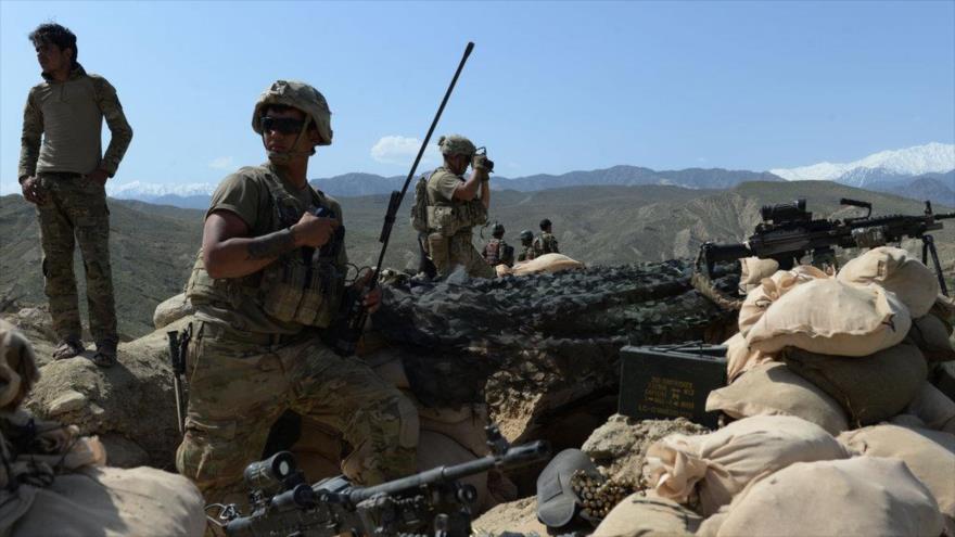 Soldados de Estados Unidos desplegados en la provincia afgana de Nangarhar, en el este del país centroasiático, abril de 2018.