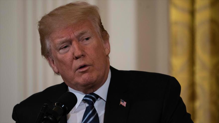 El presidente de EE.UU., Donald Trump, se dirige a una reunión sobre la reforma penitenciaria en Washington, 18 de mayo de 2018.