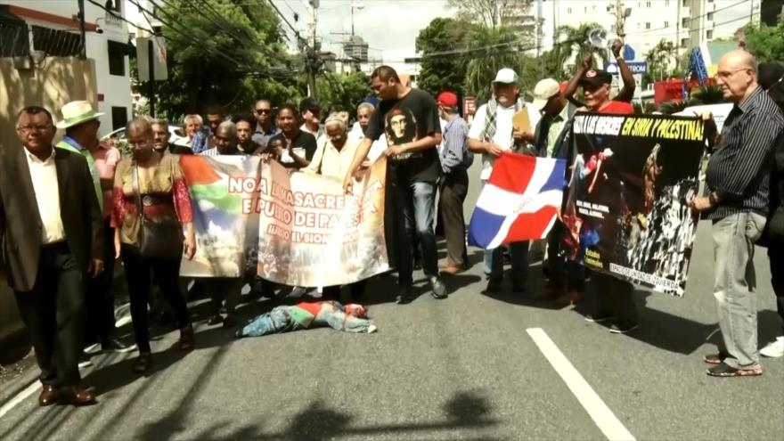 Dominicanos protestan contra Israel por matanza de palestinos