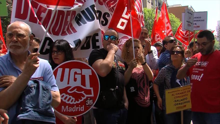 Miles de trabajadores demandan mejoras salariales en España | HISPANTV