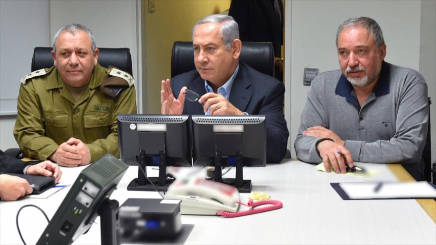 Una reunión del gabinete de seguridad del régimen de Tel Aviv.