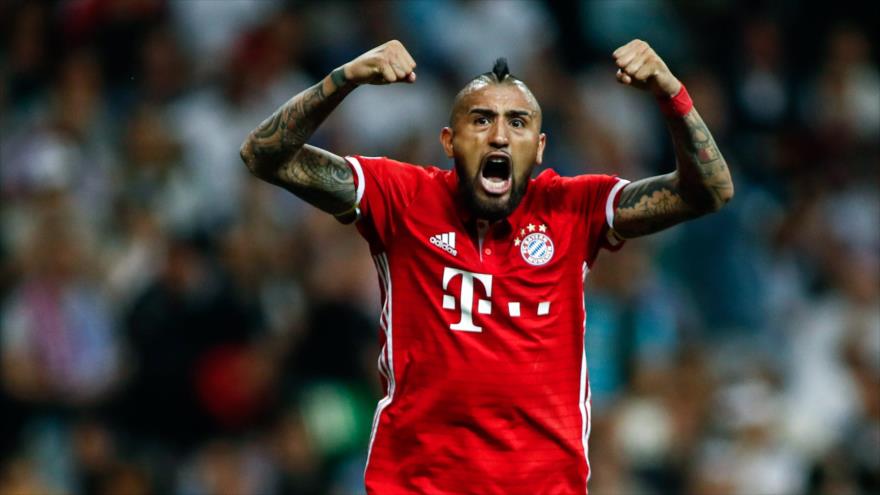 Arturo Vidal, centrocampista chileno del club de fútbol alemán Bayern Múnich.