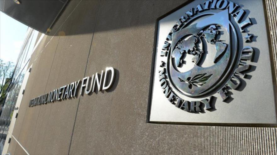 El logotipo del Fondo Monetario Internacional (FMI). 