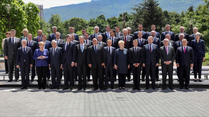 Los líderes europeos se reúnen en Sofía, la capital de Bulgaria, 7 de mayo de 2018.