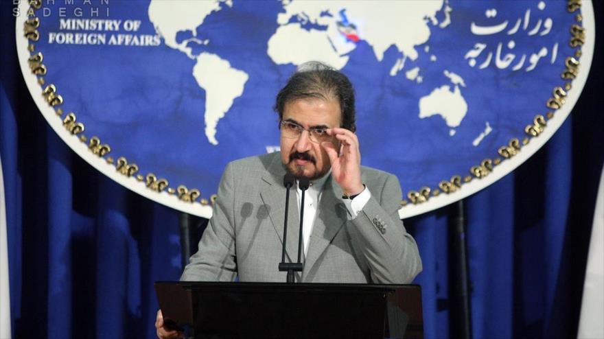 El portavoz del Ministerio de Exteriores de Irán, Bahram Qasemi, en una rueda de prensa en Teherán, la capital persa.