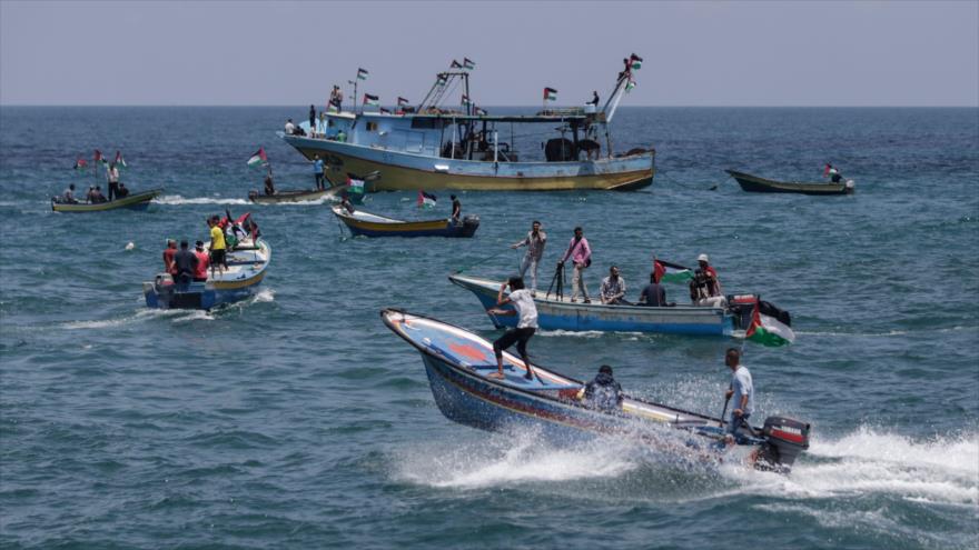 Marina israelí se apodera de barco con manifestantes palestinos