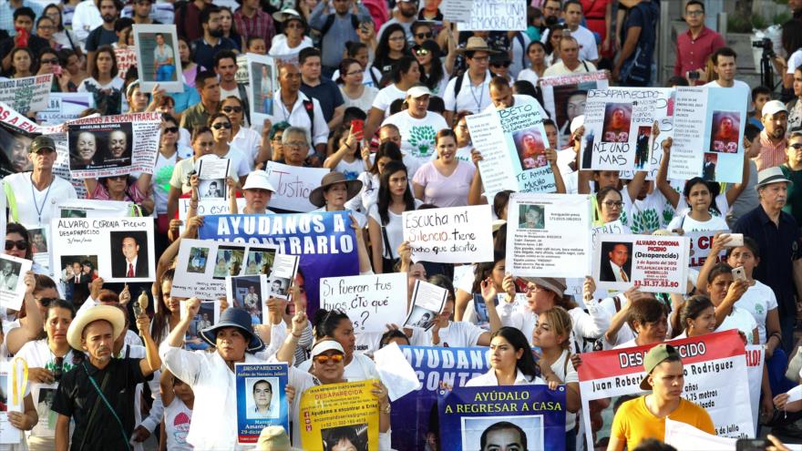 Una protesta en contra de la violencia en México, realizada en la ciudad de Guadalajara (estado de Jalisco), 4 de mayo de 2018.