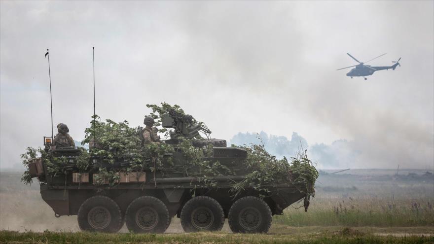 Soldados estadounidenses durante los ejercicios Saber Strike de la OTAN en Polonia en 2017.