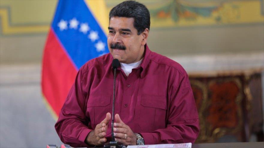 El presidente de Venezuela Nicolás Maduro se reúne con los miembros del Frente Amplio de la Patria en el palacio de Miraflores 2 de junio de 2017