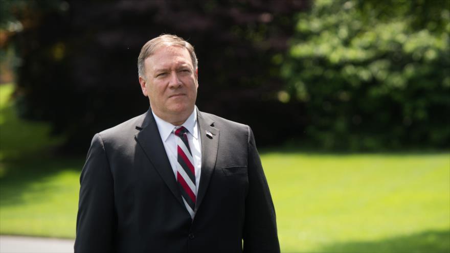 El secretario de Estado de EE.UU., Mike Pompeo, en los jardines de la Casa Blanca, en Washington DC,1 de junio de 2018.