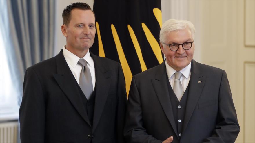 Richard Grenell, el recién nombrado embajador de EE.UU. en Alemania, junto al presidente alemán, Frank-Walter Steinmeier.