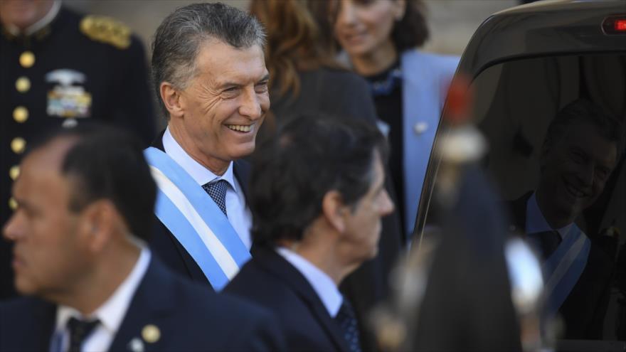 El presidente argentino, Mauricio Macri, Buenos Aires, la capital, 25 de mayo de 2018.