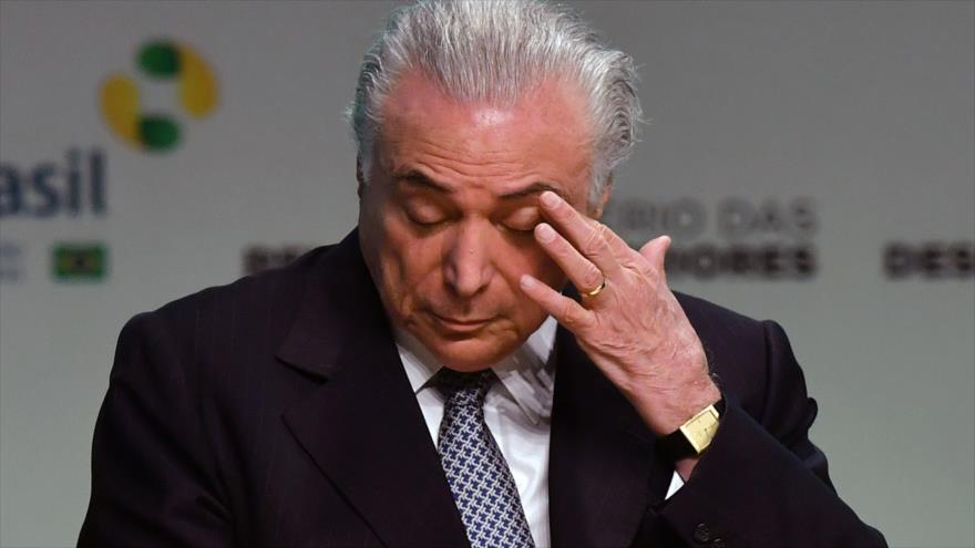 El presidente brasileño, Michel Temer, en el Foro en Sao Paulo, Brasil, 29 de mayo de 2018.