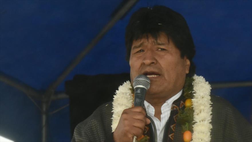 El presidente de Bolivia, Evo Morales, en un acto en Puerto Aurora (municipio de Cochabambino), 7 de junio de 2018. 
