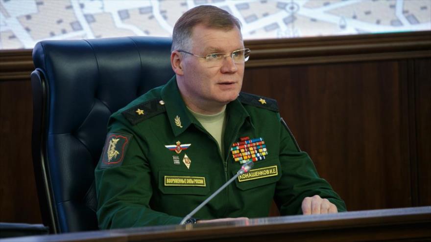 El portavoz del Ministerio de Defensa de Rusia, el general igor Konashenkov.