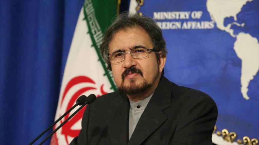 El portavoz de la Cancillería de Irán, Bahram Qasemi, en una rueda de prensa en Teherán, capital persa.