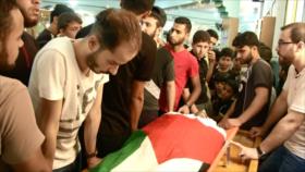 Funeral de mártires de undécimo viernes de manifestación en Gaza