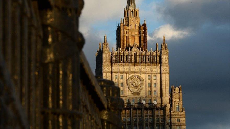 Sede del Ministerio de Asuntos Exteriores de Rusia en Moscú, la capital rusa.
