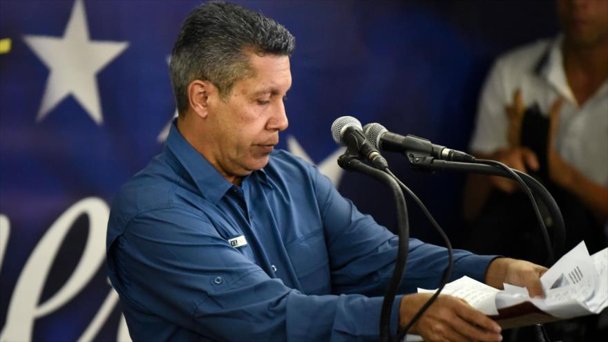 El excandidato opositor venezolano Henri Falcón, durante una conferencia de prensa en Caracas, la capital, 20 de mayo de 2018.