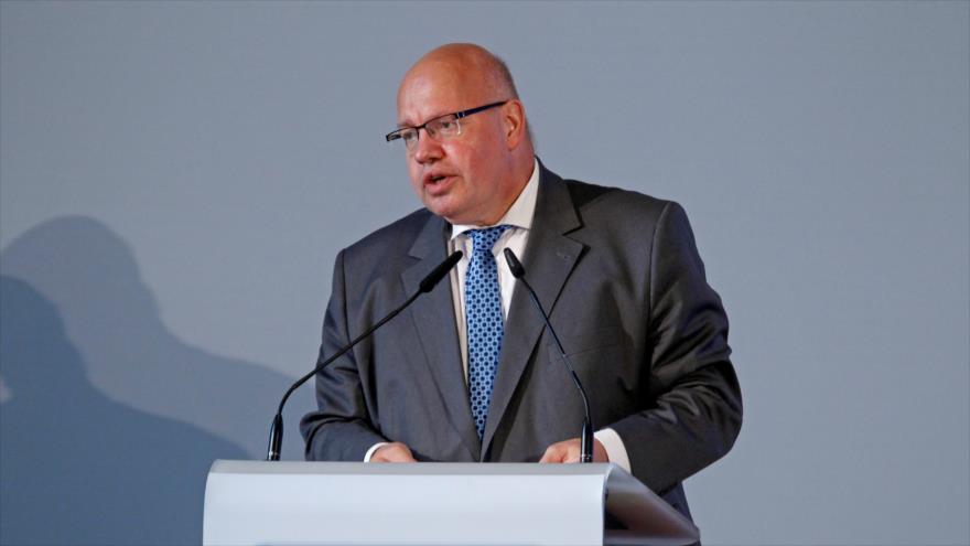 El ministro alemán de Economía, Peter Altmaier, habla en una ceremonia en el Ministerio Federal de Economía y Energía de Alemania, 15 de junio de 2018.