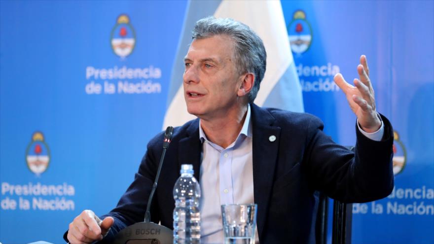 El presidente argentino, Mauricio Macri, ofrece una conferencia de prensa en la ciudad de Salta.