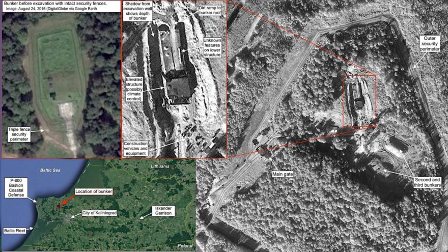 Una imagen de un informe de la FAS sobre la renovación de una instalación de Rusia de almacenamiento de armas nucleares en Kaliningrado.