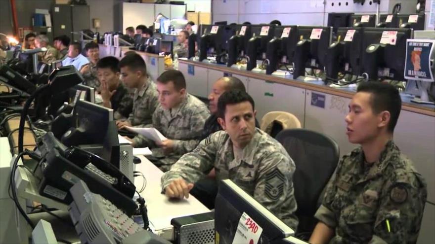 El centro del control de las operaciones Ulchi Freedom Guardian, en la base aérea de Osan, Corea del Sur. 
