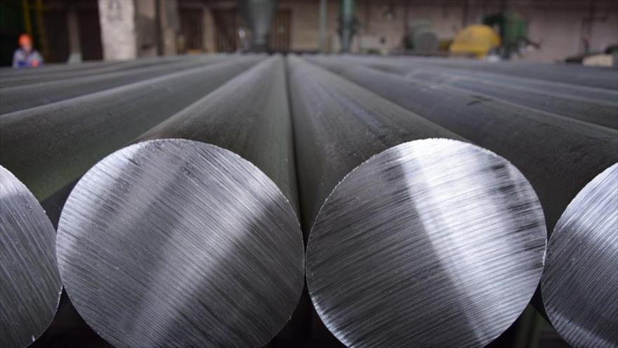 Una planta de producción de aluminio en Rusia.