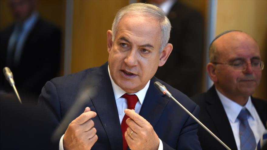 El primer ministro de Israel, Benjamín Netanyahu, en una reunión en París, capital de Francia, 6 de junio de 2018.