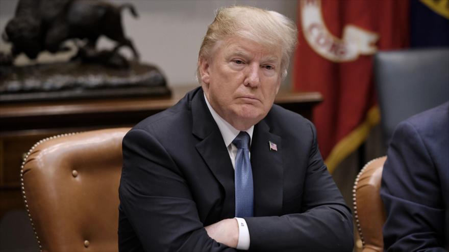 El presidente de EE.UU., Donald Trump, durante una reunión con su gabinete en Washington, capital estadounidense, 21 de junio de 2018.