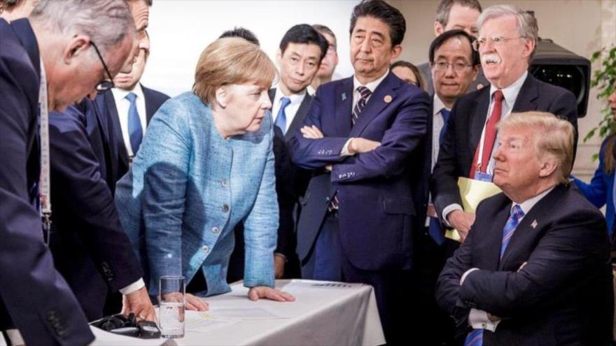 Los líderes de los países integrantes del Grupo de los Siete (G7), Quebec, Canadá, junio de 2018.
