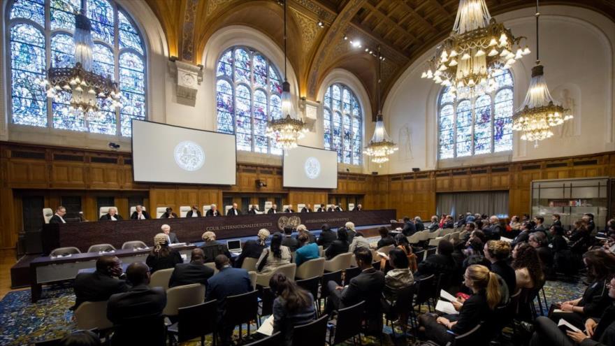 Una sesión de la Corte Internacional de Justicia (CIJ), ubicado en La Haya, en los Países Bajos.