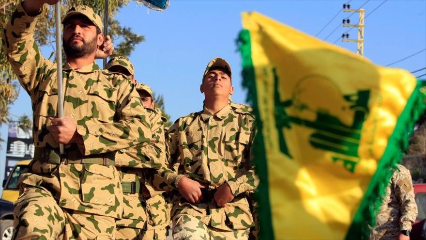 Fuerzas de Hezbolá durante una ceremonia en el sur de El Líbano, 18 de febrero de 2017. 