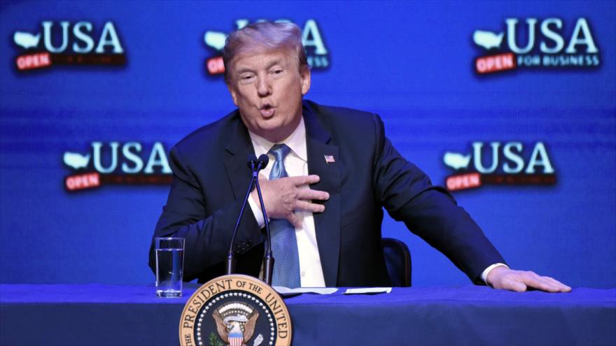El presidente de EE.UU., Donald Trump, ofrece un dicurso en Las Vegas, estado de Nevada (oeste), 23 de junio de 2018.
