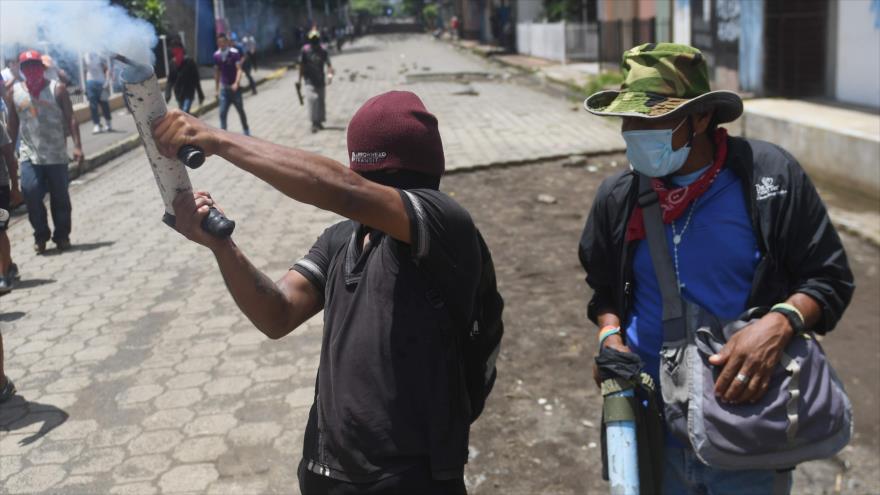 Protestas violentas en contra del Gobierno de Nicaragua en Masaya, 21 de junio de 2018.