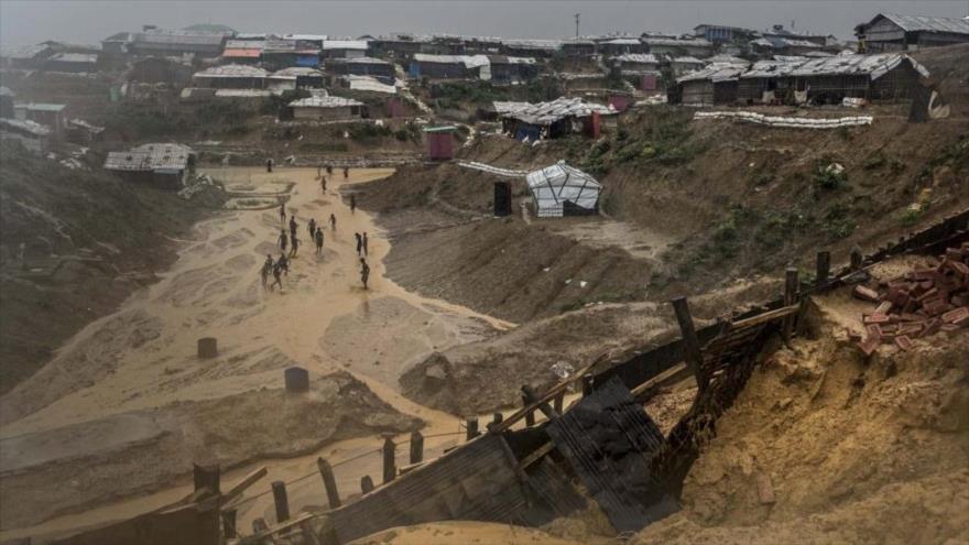 Un campo de refugiados rohingyas en Bangladés, 25 de junio de 2018.