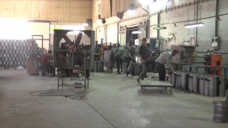 Decenas de fábricas cerca de Damasco en Siria vuelven a producir