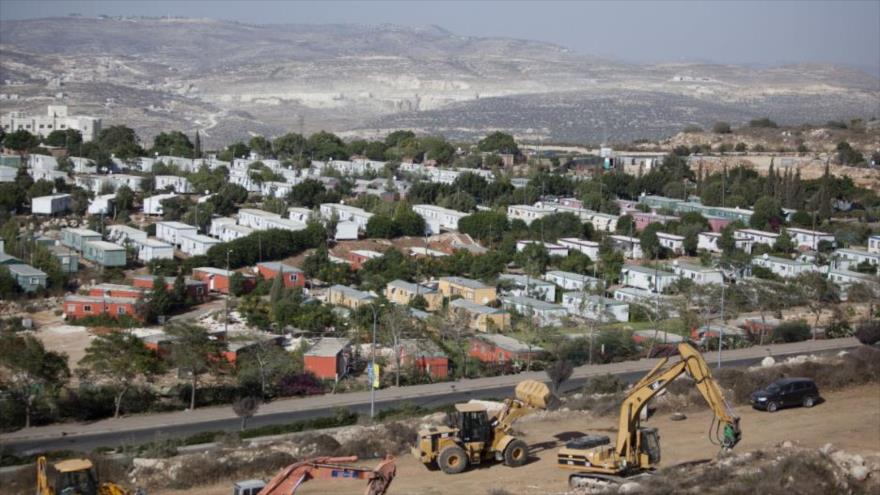 Una fachada del asentamiento ilegal israelí Ariel en la ocupada Cisjordania.