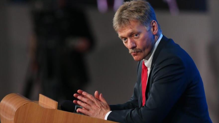 El portavoz del Gobierno de Rusia, Dmitri Peskov, ofrece una conferencia de prensa.