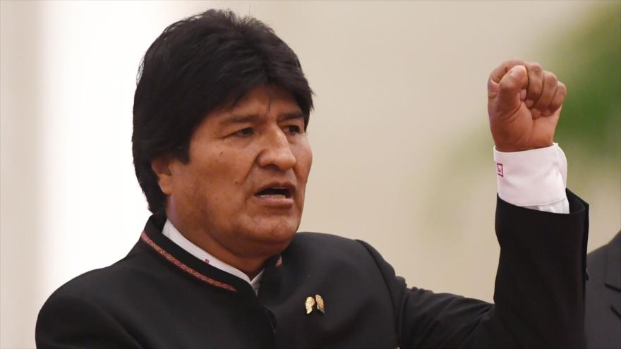 El presidente de Bolivia, Evo Morales, en una ceremonia en Pekín (capital china), 19 de junio de 2018. 