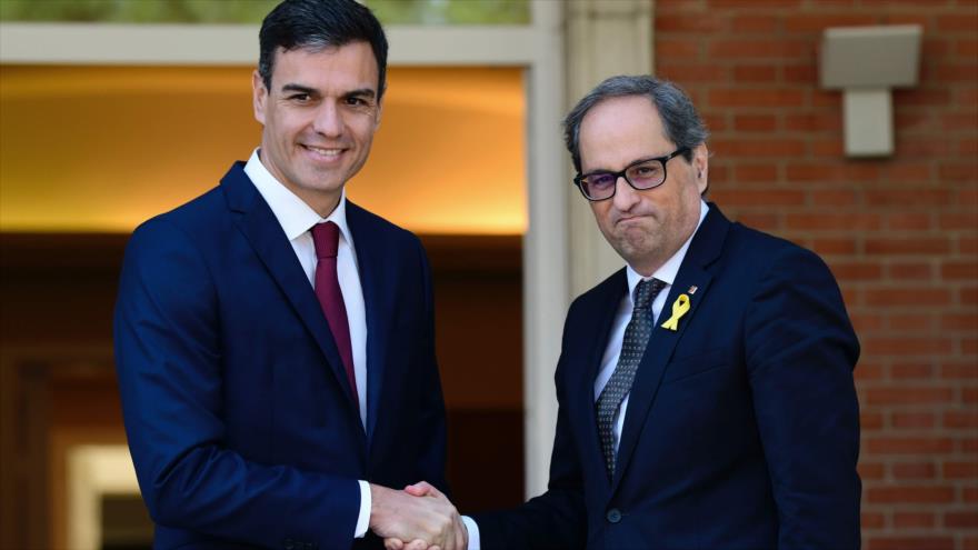 Sánchez y Torra se reúnen para una solución al conflicto catalán