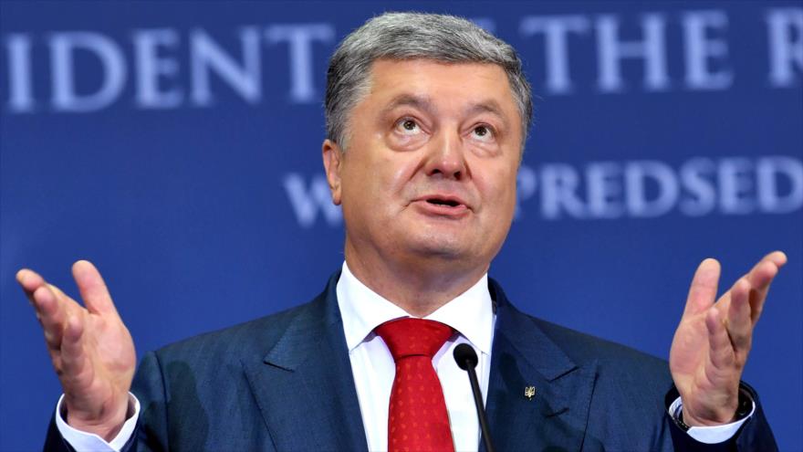 El presidente de Ucrania, Petro Poroshenko, 3 de julio de 2018.