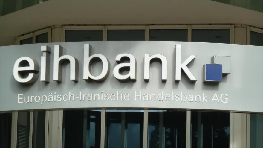 La fachada de un sucursal del banco Europäische-Iranische Handelsbank (Eihbank) en Alemania.