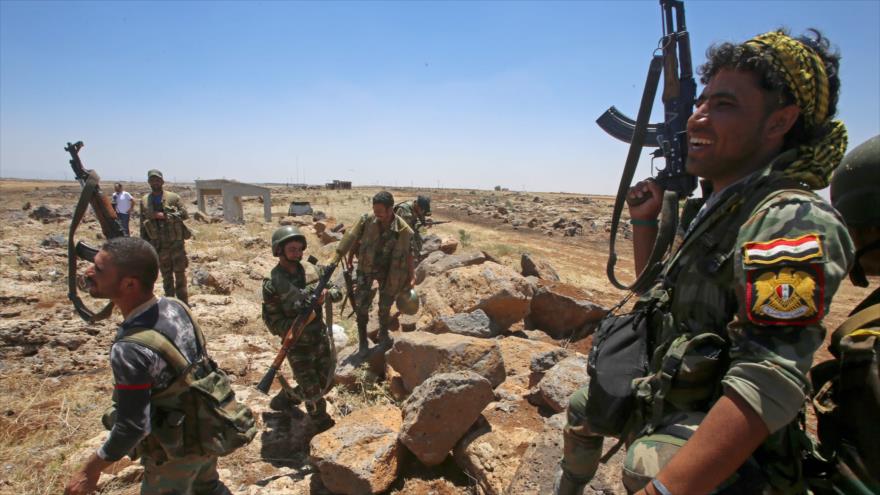 Las fuerzas sirias en la provincia de Daraa (sur), 29 de junio de 2018.
