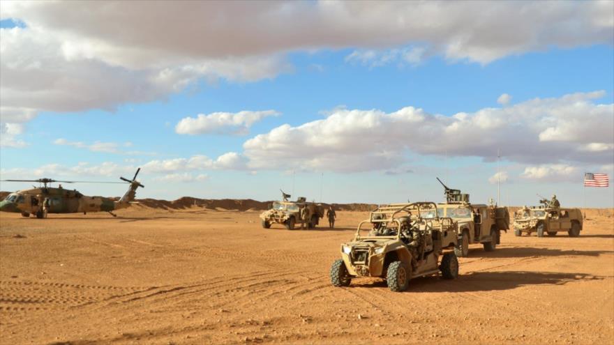 Fuerzas estadounidenses desplegadas en la base militar de Al-Tanf, en Siria, 11 de noviembre de 2017.