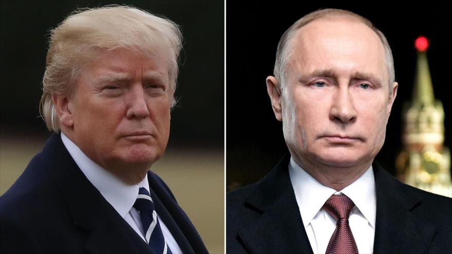 El presidente de EE.UU., Donald Trump (izq.), y su homólogo ruso, Vladimir Putin.