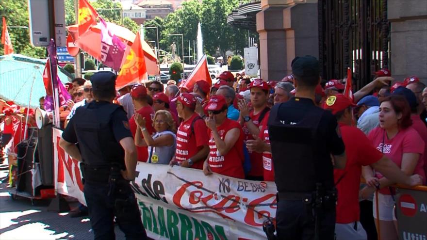 Trabajadores españoles de Coca-Cola se movilizan por sus derechos