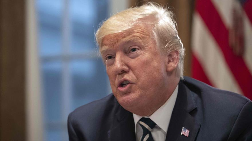 El presidente de EE.UU., Donald Trump, habla en reunión del Congreso en la Casa Blanca en Washington, 17 de julio de 2018. 